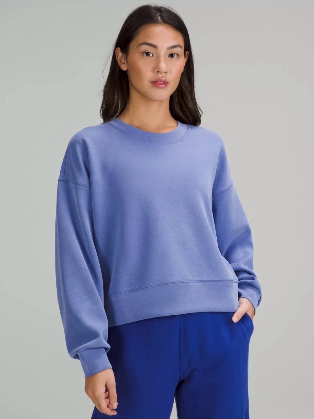 Lululemon Perfectly Oversized Softstreme Cropped Crew Neck Sweatshirt